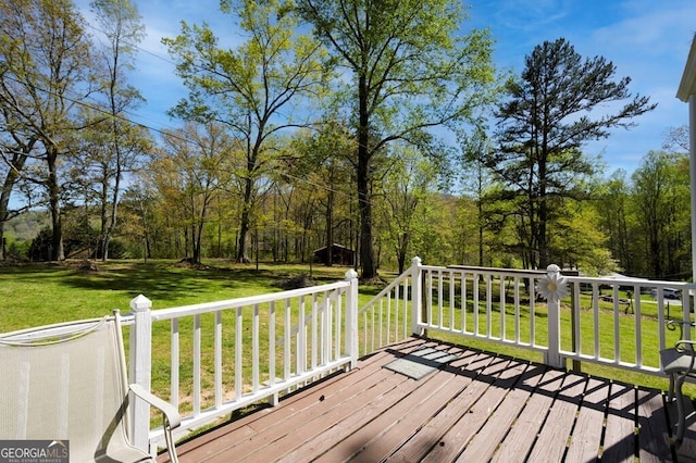 329 Ed King Rd, Blairsville, GA 30512 - wooden terrace featuring a lawn