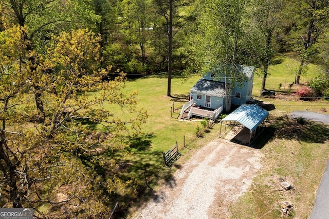 329 Ed King Rd, Blairsville, GA 30512 - bird's eye view featuring a wooded view