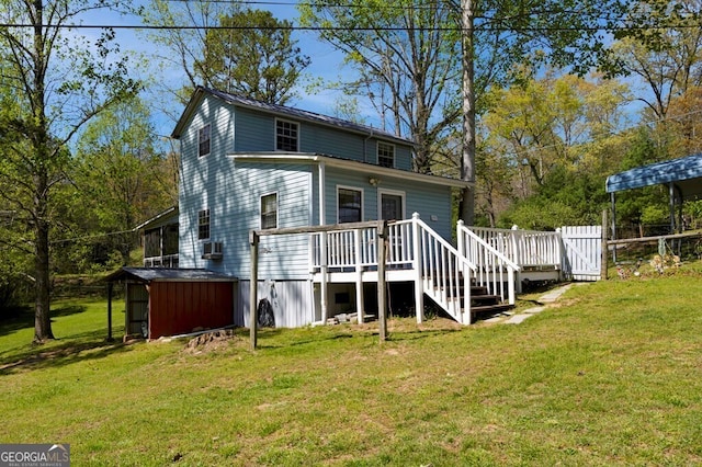 329 Ed King Rd, Blairsville, GA 30512 - back of house featuring a yard and a deck