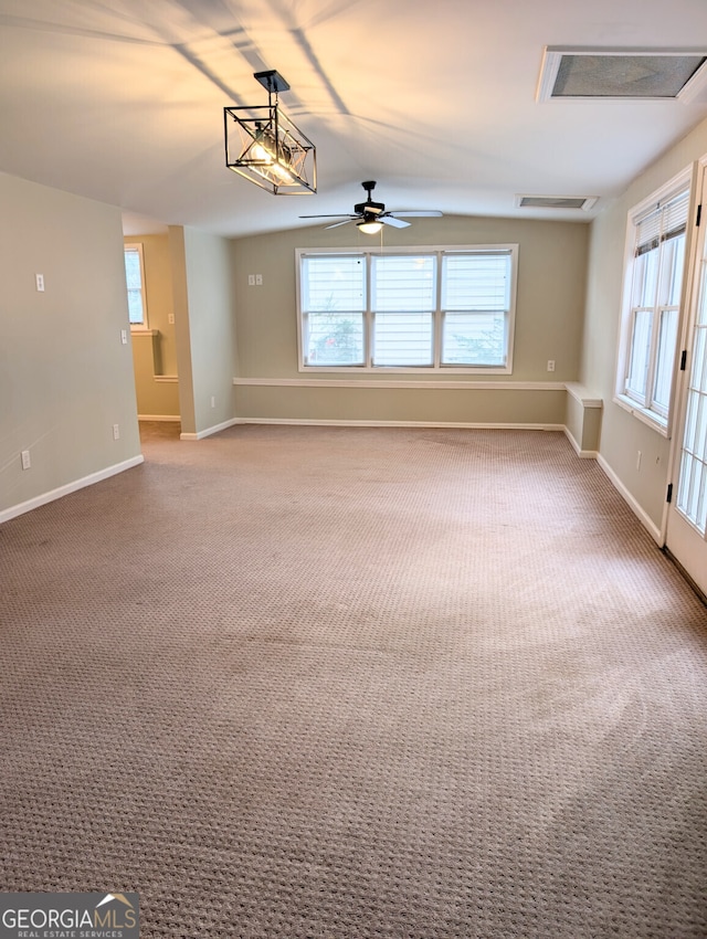 1581 Shetland Pony Ct NW, Suwanee, GA 30024 - spare room with ceiling fan, plenty of natural light, carpet floors, and baseboards