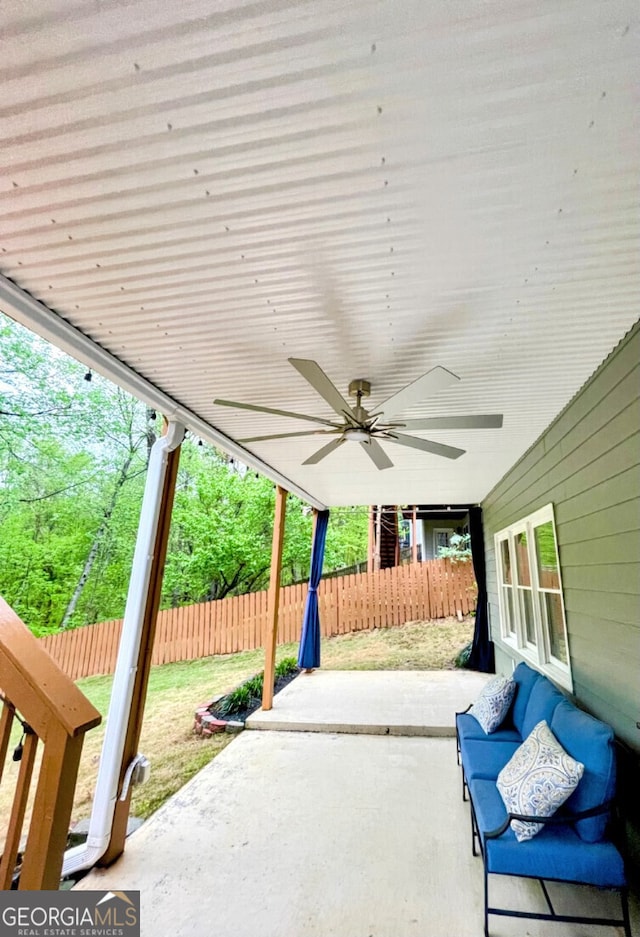 1581 Shetland Pony Ct NW, Suwanee, GA 30024 - view of patio / terrace with a ceiling fan