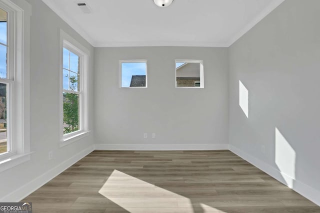 spare room with baseboards and a wealth of natural light