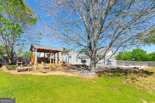5 Gibson Rd, Newnan, GA 30263 - view of yard featuring a wooden deck