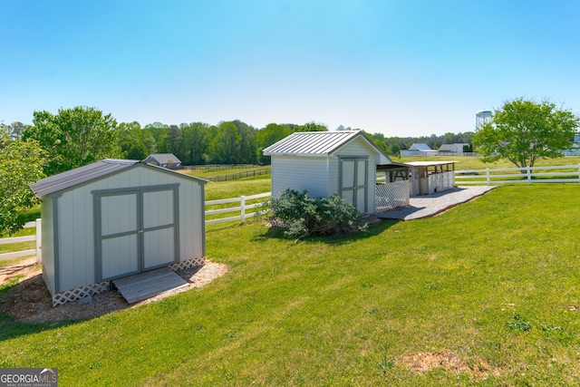 5 Gibson Rd, Newnan, GA 30263 - view of yard featuring a shed and an outdoor structure