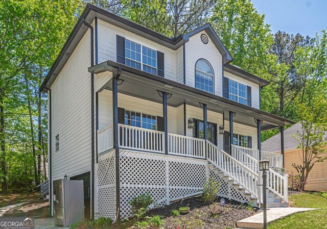 1331 Windage Ct SW, Marietta, GA 30008 - view of front facade with covered porch and stairway