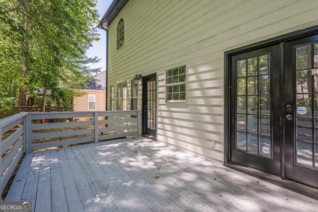 1331 Windage Ct SW, Marietta, GA 30008 - wooden terrace featuring french doors