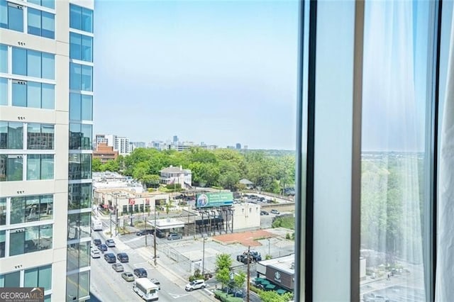 balcony featuring a city view