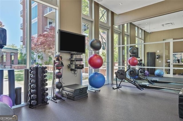 view of workout area