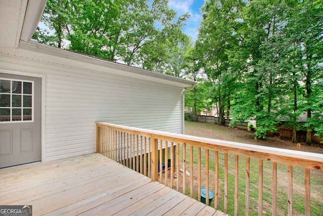 201 Oakdale Dr, Cornelia, GA 30531 - wooden deck with fence