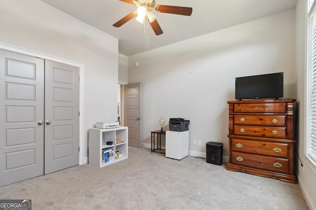 906 Abingdon Cv, Bonaire, GA 31005 - bedroom featuring carpet floors, a closet, and ceiling fan