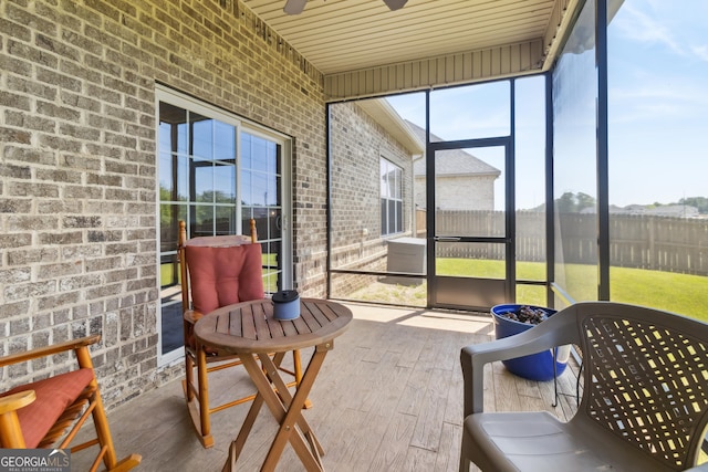 906 Abingdon Cv, Bonaire, GA 31005 - sunroom / solarium with a ceiling fan