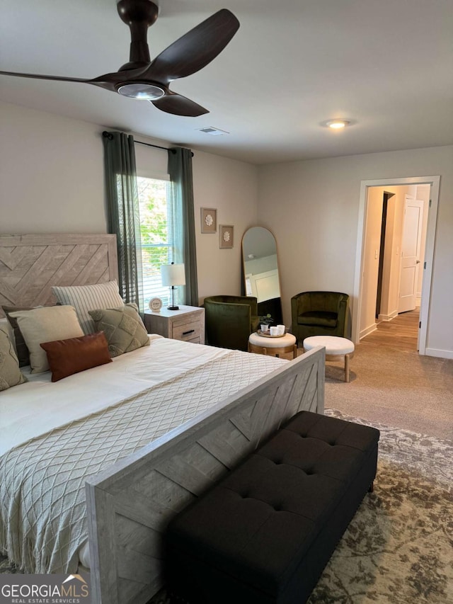 719 Windstream Dr Unit B61, Lagrange, GA 30241 - bedroom with visible vents, baseboards, a ceiling fan, and carpet floors