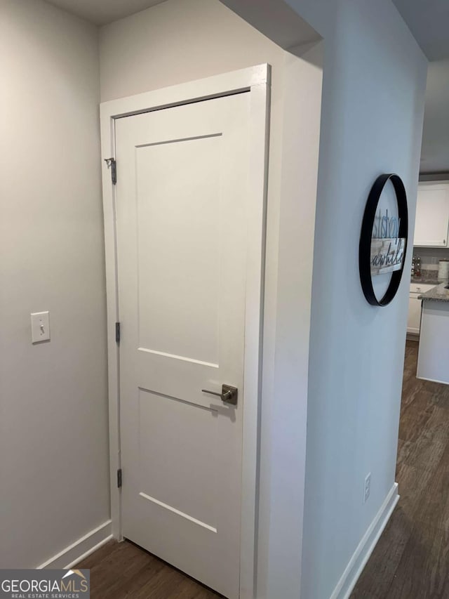 719 Windstream Dr Unit B61, Lagrange, GA 30241 - hallway featuring baseboards and dark wood finished floors