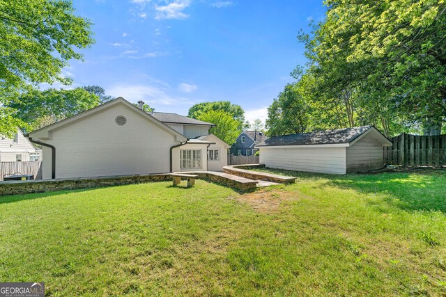 view of yard with a patio area