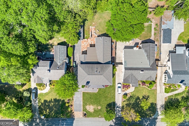aerial perspective of suburban area