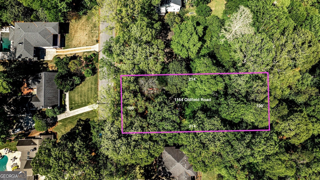 1164 Oldfield Rd, Decatur, GA 30030 - birds eye view of property
