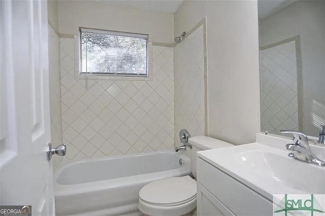 8524 Vining Way, Savannah, GA 31406 - bathroom with toilet, shower / washtub combination, and vanity