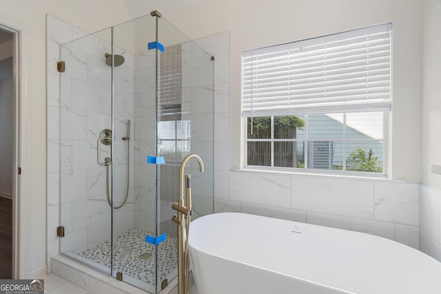 103 St Albans Way, Peachtree City, GA 30269 - full bath with a freestanding bath and a shower stall