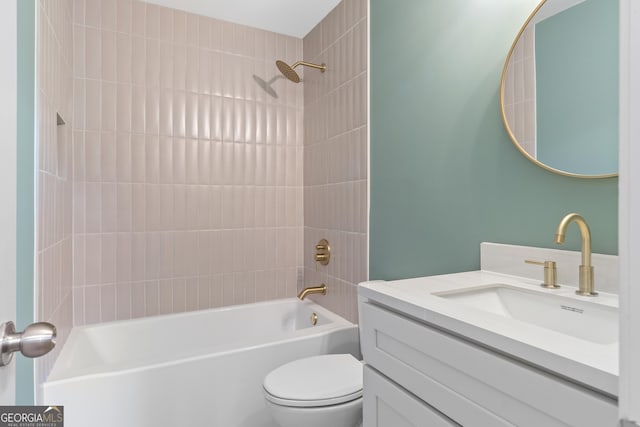 103 St Albans Way, Peachtree City, GA 30269 - full bathroom featuring vanity, bathtub / shower combination, and toilet