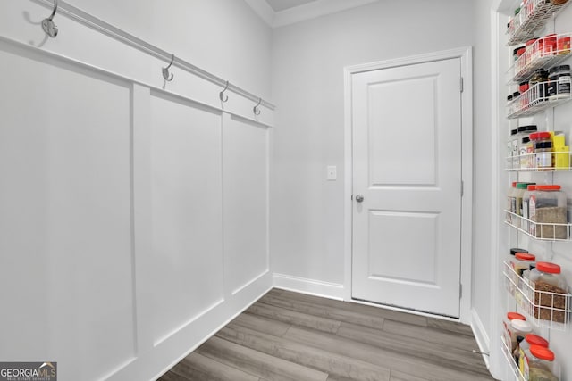 7108 Birch View Ct, Flowery Branch, GA 30542 - mudroom featuring wood finished floors