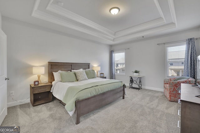 7108 Birch View Ct, Flowery Branch, GA 30542 - carpeted bedroom featuring a raised ceiling and ornamental molding