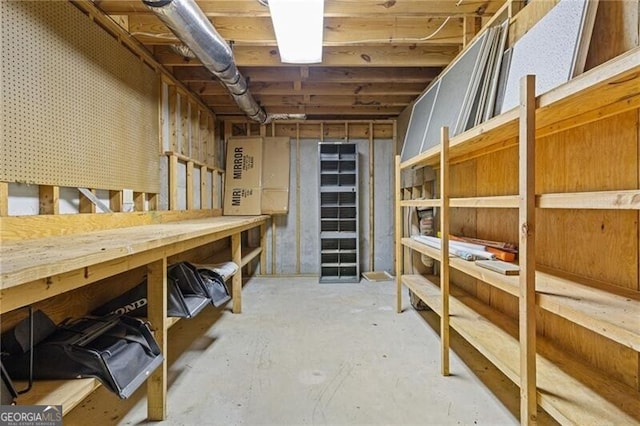 view of storage room