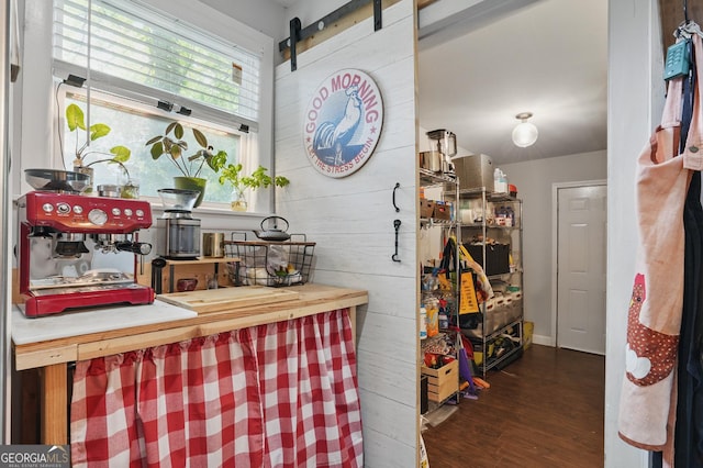 interior space featuring wood finished floors