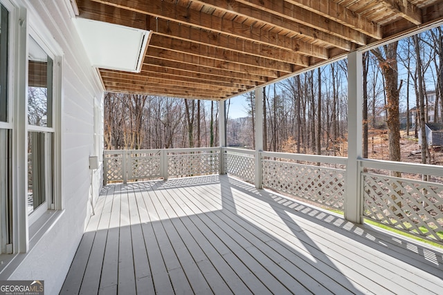 view of wooden terrace