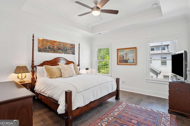 2004 Cortland Rd, Milton, GA 30009 - bedroom featuring baseboards, a tray ceiling, and visible vents
