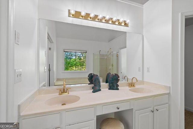 1820 Lyon Ave SW, Atlanta, GA 30331 - bathroom featuring double vanity and a stall shower