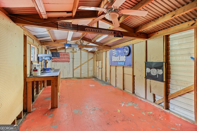 120 Hidden Brook Trl, Newnan, GA 30265 - storage featuring a ceiling fan