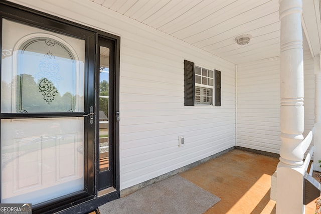 120 Hidden Brook Trl, Newnan, GA 30265 - doorway to property featuring covered porch