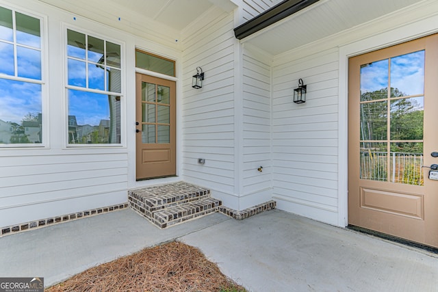 view of doorway to property
