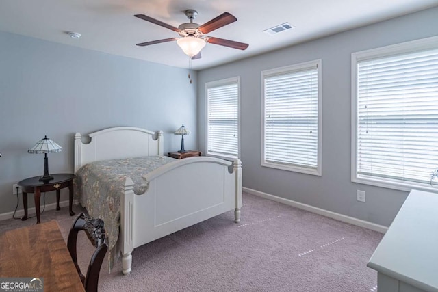 4236 Tacoma Trce, Suwanee, GA 30024 - bedroom featuring multiple windows, baseboards, carpet, and ceiling fan