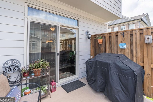 view of patio / terrace featuring area for grilling