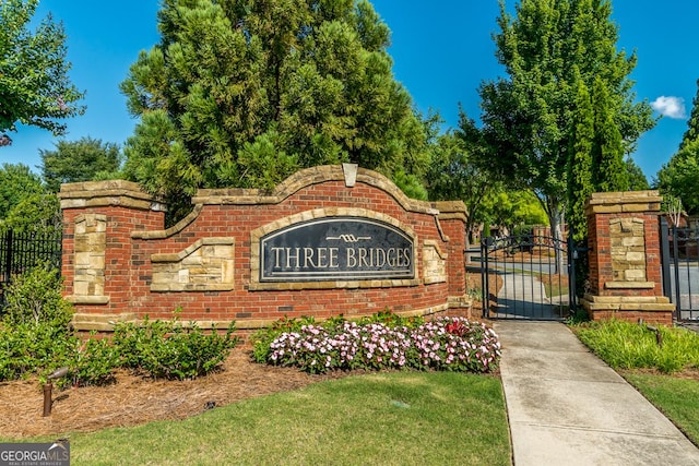 4236 Tacoma Trce, Suwanee, GA 30024 - community sign with a gate