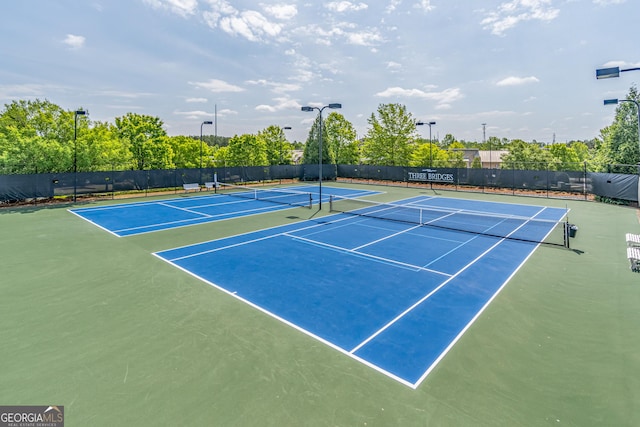 4236 Tacoma Trce, Suwanee, GA 30024 - view of tennis court with community basketball court