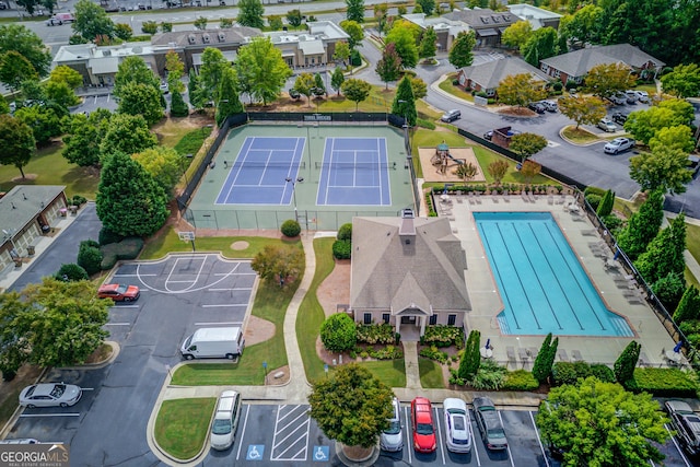 4236 Tacoma Trce, Suwanee, GA 30024 - drone / aerial view of a pool area