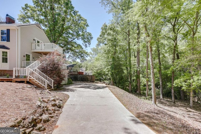 490 Mcwhorter Dr, Athens, GA 30606 - view of yard with concrete driveway and stairs