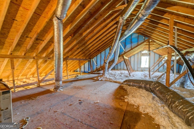 view of attic