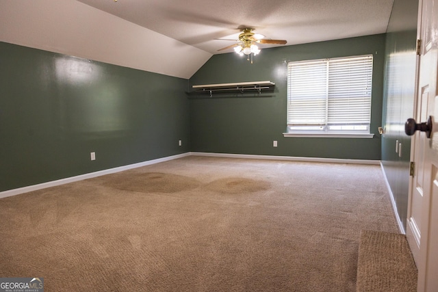 109 Trudie Ln, Macon, GA 31216 - carpeted spare room featuring ceiling fan and vaulted ceiling