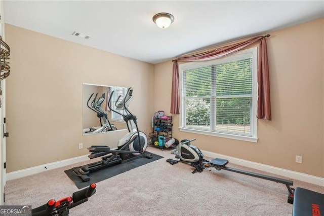 6565 Bentley Ridge Dr, Cumming, GA 30040 - workout area featuring baseboards and carpet