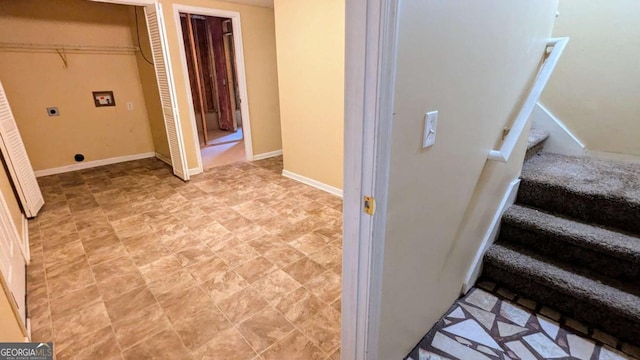 366 Blue Springs Way, Dallas, GA 30157 - spare room featuring a ceiling fan, baseboards, and dark colored carpet