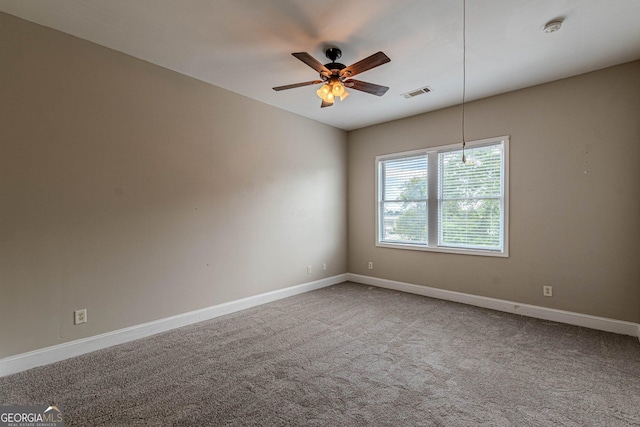 683 Pryor St SW Unit C, Atlanta, GA 30315 - carpeted spare room featuring baseboards, visible vents, and ceiling fan