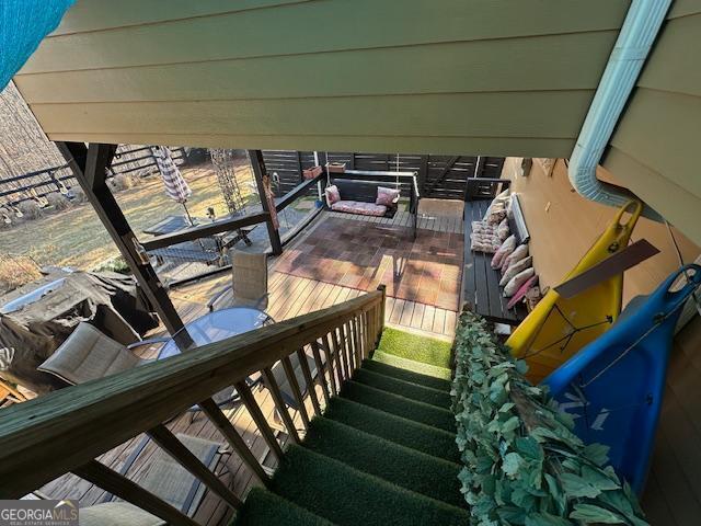 view of stairway