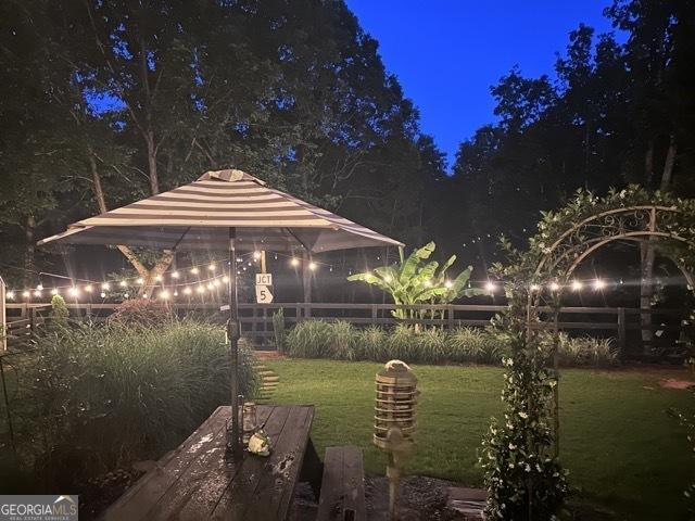 279 S Woods Ct, Jasper, GA 30143 - view of yard at night