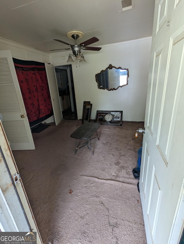 view of patio / terrace with ceiling fan