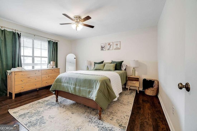 33 Hidden Lake Ct, Savannah, GA 31419 - bedroom with wood finished floors and a ceiling fan