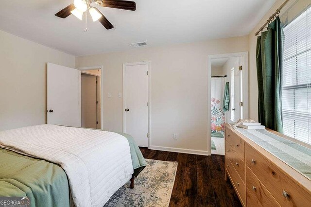 33 Hidden Lake Ct, Savannah, GA 31419 - bedroom featuring dark wood finished floors and ceiling fan