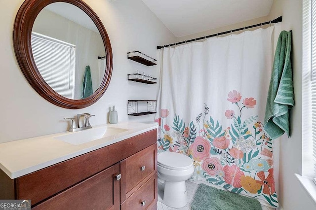 33 Hidden Lake Ct, Savannah, GA 31419 - full bathroom with vanity, tile patterned floors, and a shower with shower curtain